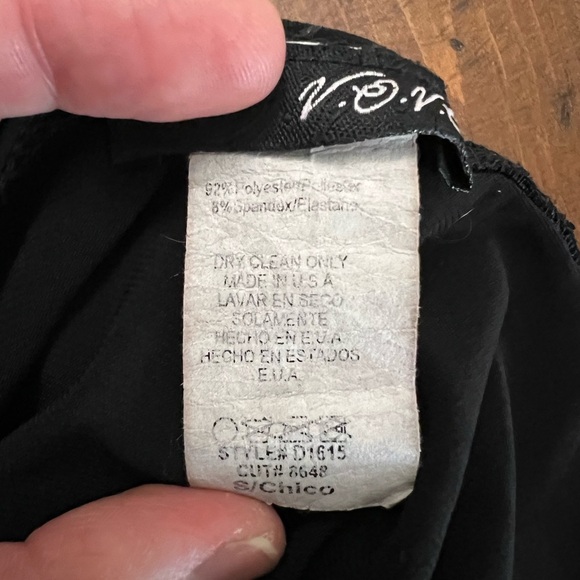 V.O.V.O Black Pinstripe sparkle asymmetrical dress - Picture 6 of 6